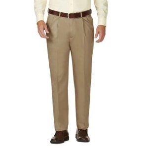 Haggar Tan Classic Fit Work To Weekend Twill Pants 40 X 31